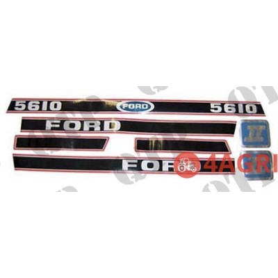 Decal Ford 5610 Force 2 Red & Black