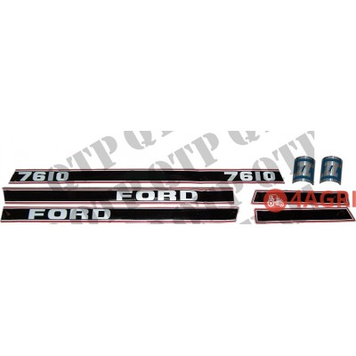 Decal Ford 7610 Force 2 Red & Black Decal Ford 7610 Force 2 Red & Black