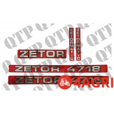 Decal Kit Zetor 4718 Decal Kit Zetor 4718