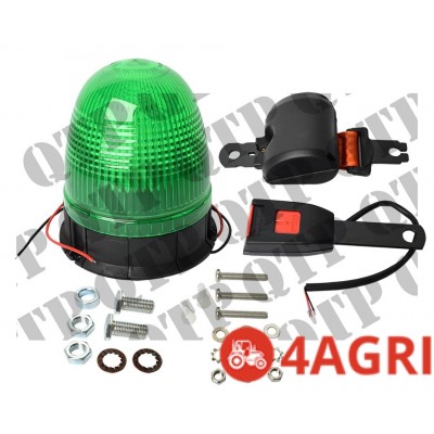 Beacon 3 Bolt Green With Seat Belt Kit Flat