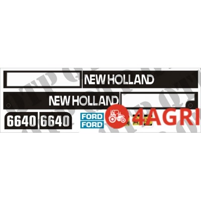 Decal Ford New Holland 6640 From 1997